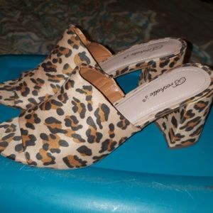 Leopard Block Heels